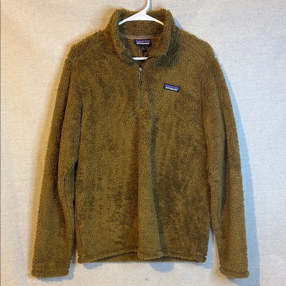 Patagonia Tops - Patagonia‎ Womens Los Gatos Sherpa Fleece Pullover Green Medium Quarter Zip